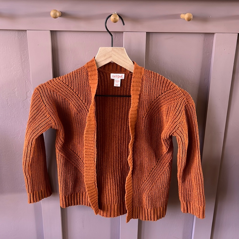 Cat and jack burnt orange cardigan
